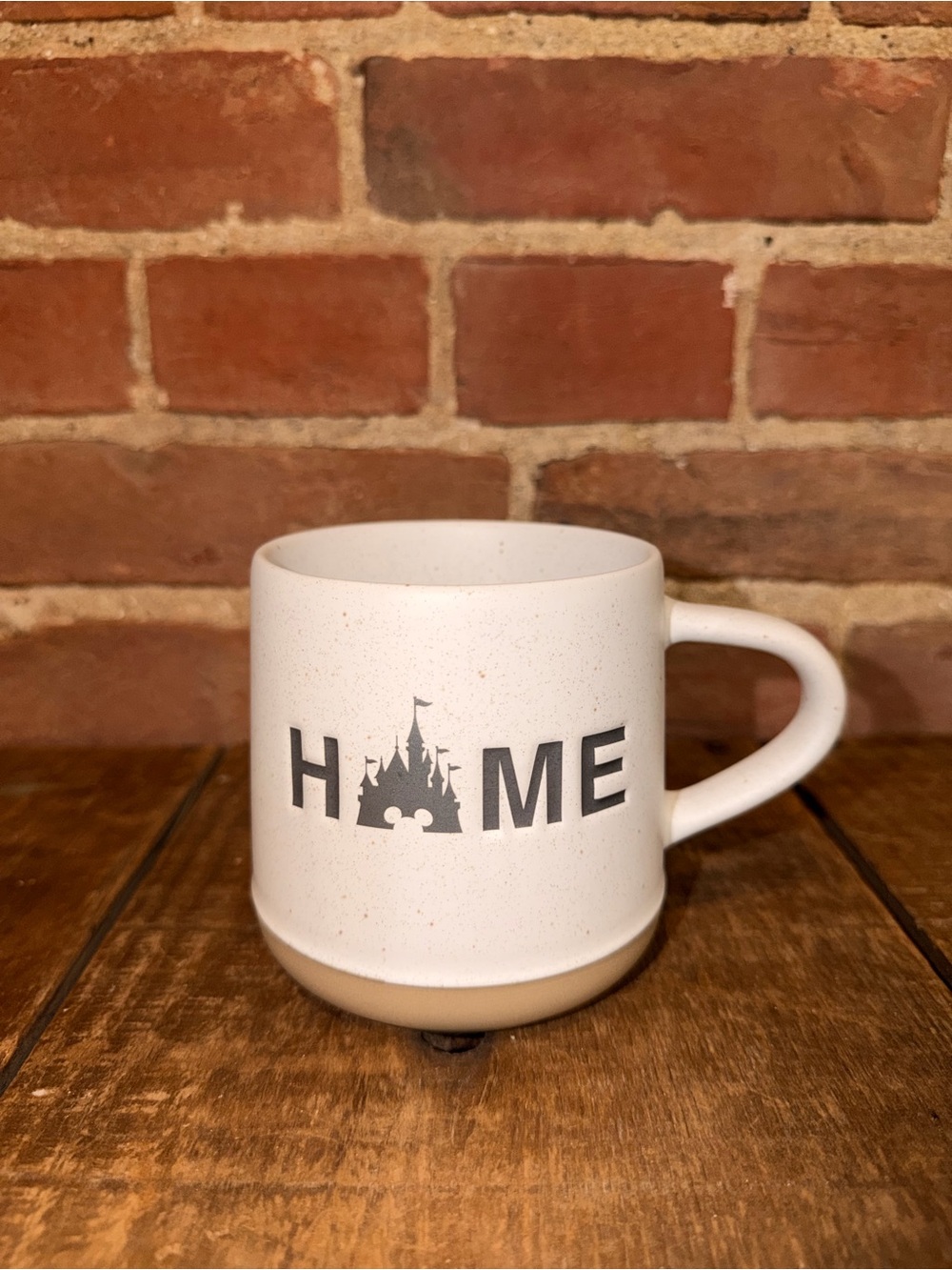 Disney White Ceramic 'HOME' Castle Graphic Mug